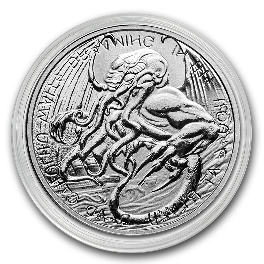 トラケウ グレートホーンドオウル 1オンス銀貨 2021年 フクロウ銀貨 2021 Tokelau 1 oz Silver $2 The Great Old One: Cthulhu Coin | eBay