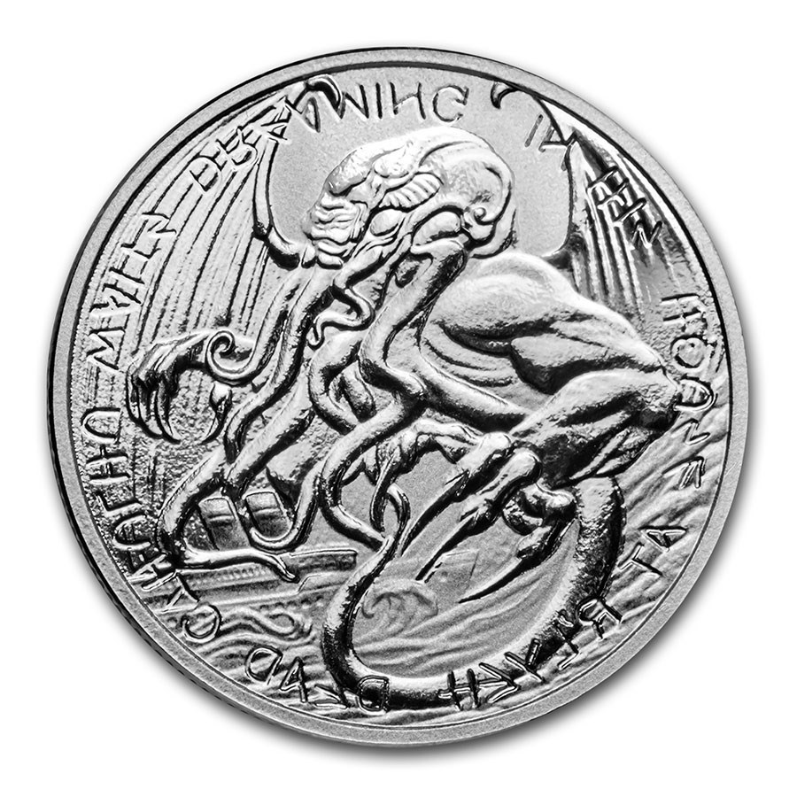 2021 Tokelau 1 oz Silver $2 The Great Old One: Cthulhu Coin