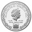 2021 Tokelau 1 oz Silver $5 Owls: Northern Pygmy Owl BU