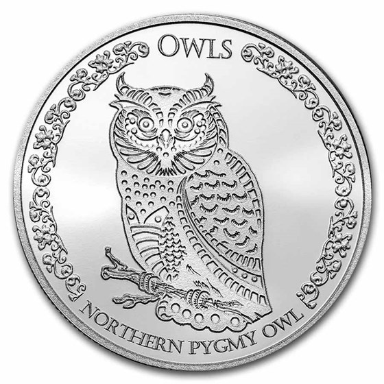 2021 Tokelau 1 oz Silver $5 Owls: Northern Pygmy Owl BU 2021 Tokelau 1 oz Silver $5 Owls: Northern Pygmy Owl BU