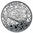 2021 Tokelau 1 oz Silver $5 Porcupine Fish BU