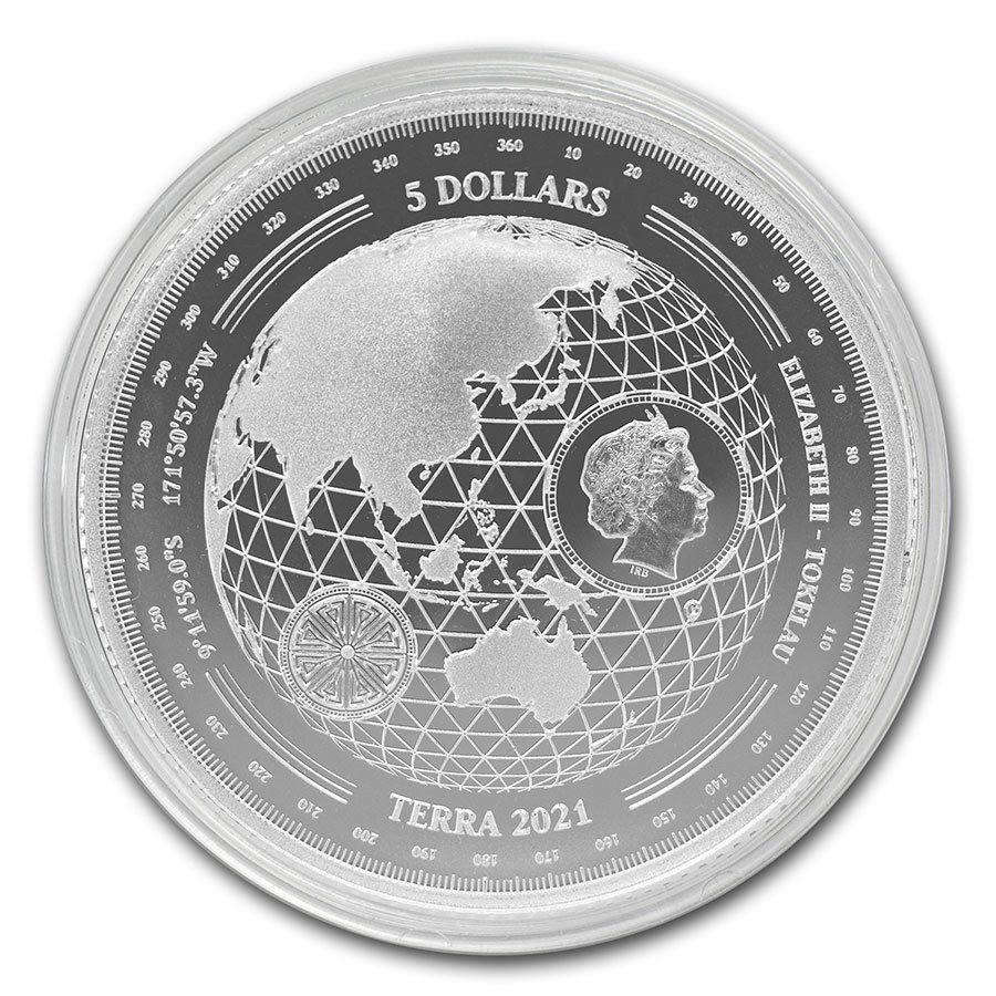 準最高鑑定 トケラウ ＄5 2021 1oz銀貨 PCGS-PL69 準最高鑑定 トケラウ