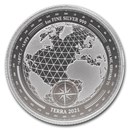 2021 Tokelau 1 oz Silver $5 Terra BU