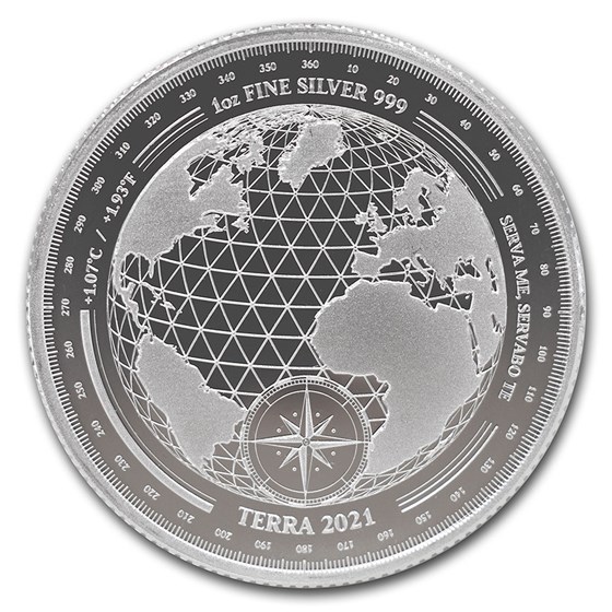 2021 Tokelau 1 oz Silver $5 Terra BU 2021 Tokelau 1 oz Silver $5 Terra BU