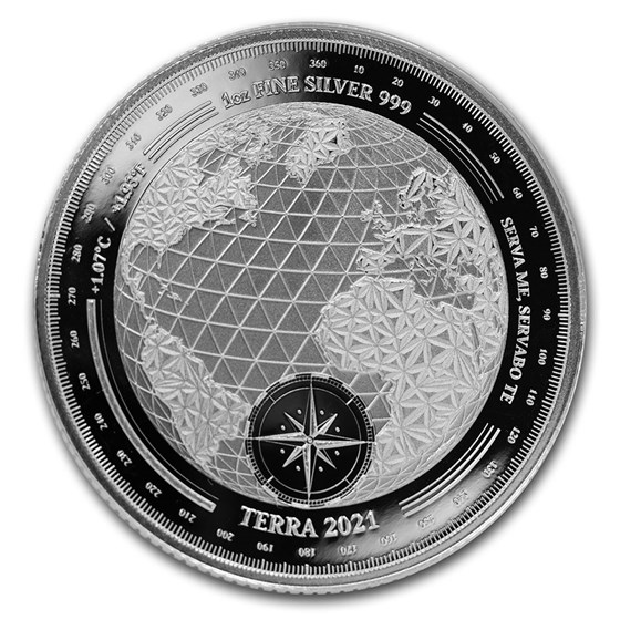 2021 Tokelau 1 oz Silver $5 Terra (Prooflike) 2021 Tokelau 1 oz Silver $5 Terra (Prooflike)