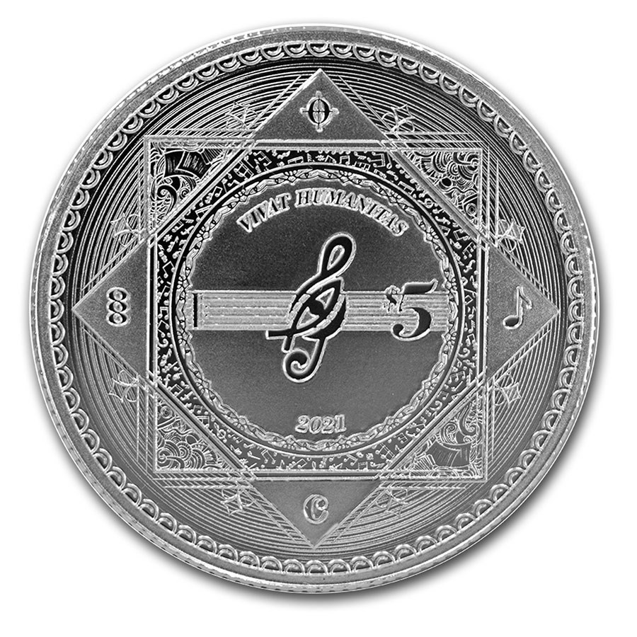 2021 Tokelau 1 oz Silver $5 Vivat Humanitas