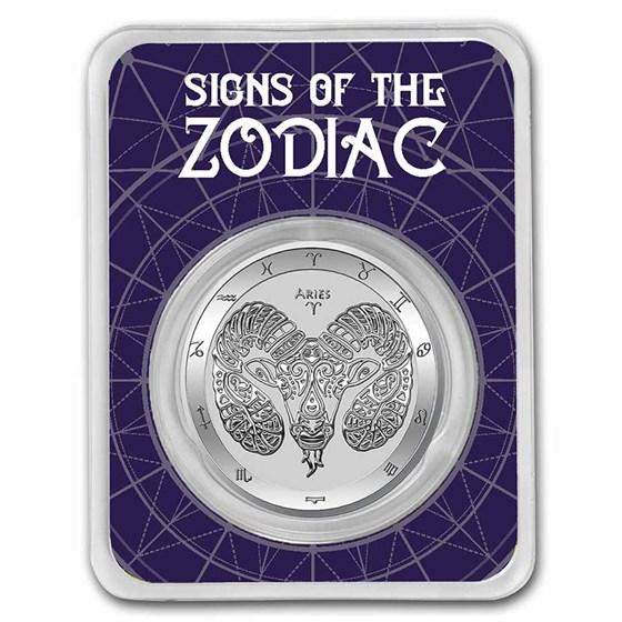 2021 Tokelau 1 oz Silver $5 Zodiac Series: Aries BU (TEP) 2021 Tokelau 1 oz Silver $5 Zodiac Series: Aries BU (TEP)