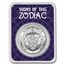 2021 Tokelau 1 oz Silver $5 Zodiac Series: Leo BU (TEP)