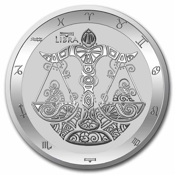 Buy 2021 Tokelau 1 oz Silver 5 Zodiac Series Libra BU