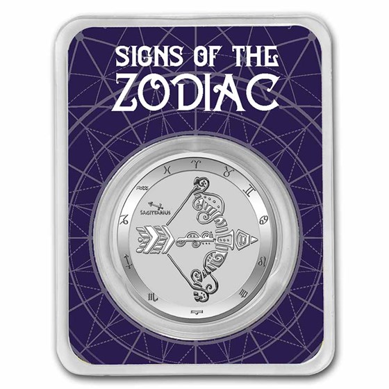 2021 Tokelau 1 oz Silver $5 Zodiac Series: Sagittarius BU (TEP) 2021 Tokelau 1 oz Silver $5 Zodiac Series: Sagittarius BU (TEP)