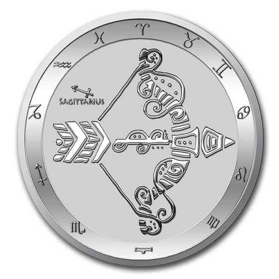 2021 Tokelau 1 oz Silver $5 Zodiac Series: Sagittarius BU 2021 Tokelau 1 oz Silver $5 Zodiac Series: Sagittarius BU