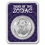 2021 Tokelau 1 oz Silver $5 Zodiac Series: Taurus BU (TEP)