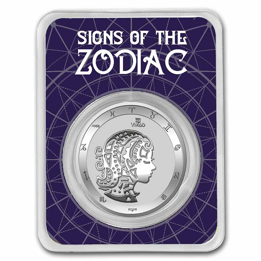2021 Tokelau 1 oz Silver $5 Zodiac Series: Virgo BU (TEP)