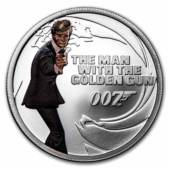 2021 TUV 1/2 oz Silver 007 James Bond The Man with the Golden Gun 2021 TUV 1/2 oz Silver 007 James Bond The Man with the Golden Gun