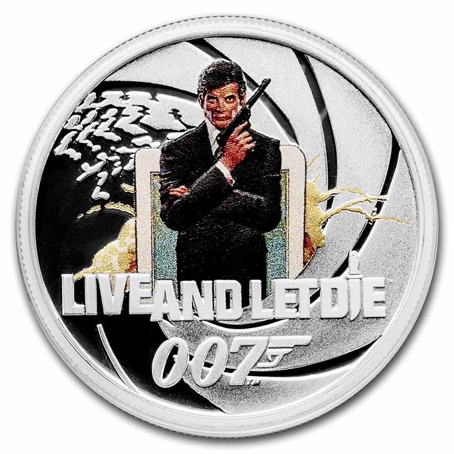 2021 Tuvalu 1/2 oz Silver 007 James Bond Live and Let Die