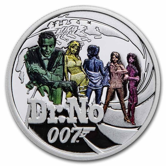 2021 Tuvalu 1/2 oz Silver 007 James Bond Movie Collection: Dr. No