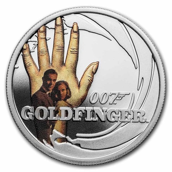 2021 Tuvalu 1/2 oz Silver 007 James Bond Movie: Goldfinger 2021 Tuvalu 1/2 oz Silver 007 James Bond Movie: Goldfinger