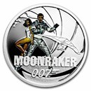 2021 Tuvalu 1/2 oz Silver 007 James Bond Movie Moonraker