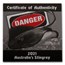 2021 Tuvalu 1 oz Ag Australian Stingray Deadly and Dangerous Prf
