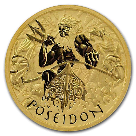 2021 Tuvalu 1 oz Gold Gods of Olympus BU (Poseidon) 2021 Tuvalu 1 oz Gold Gods of Olympus BU (Poseidon)