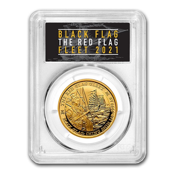 2021 Tuvalu 1 oz Gold The Red Flag Fleet MS-70 PCGS (FS) 2021 Tuvalu 1 oz Gold The Red Flag Fleet MS-70 PCGS (FS)