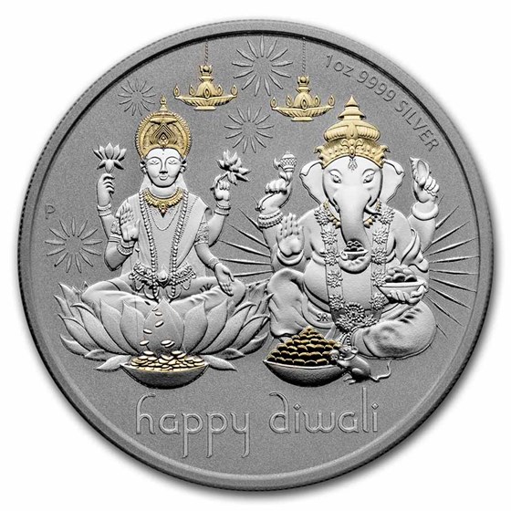 2021 Tuvalu 1 oz Silver $1 Diwali Medallion Proof 2021 Tuvalu 1 oz Silver $1 Diwali Medallion Proof