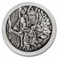 2021 Tuvalu 1 oz Silver Antiqued Gods of Olympus (Hades)