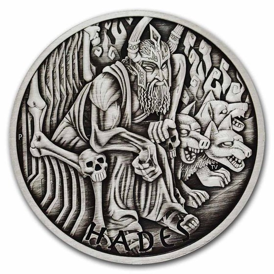 2021 Tuvalu 1 oz Silver Antiqued Gods of Olympus (Hades) 2021 Tuvalu 1 oz Silver Antiqued Gods of Olympus (Hades)