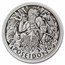 2021 Tuvalu 1 oz Silver Antiqued Gods of Olympus (Poseidon)