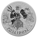 2021 Tuvalu 1 oz Silver Gods of Olympus BU (Poseidon)