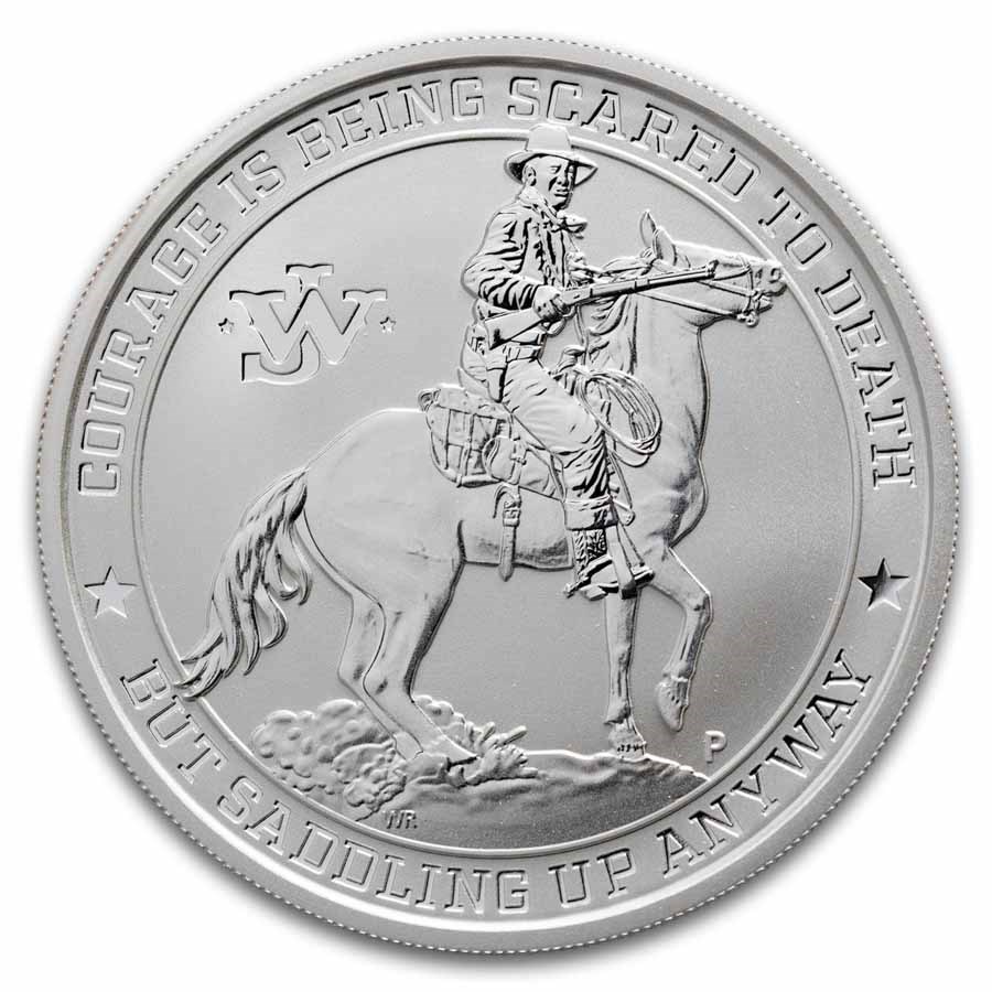 2021 Tuvalu 1 oz Silver John Wayne BU