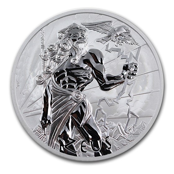 2021 Tuvalu 5 oz Silver Gods of Olympus BU (Zeus) 2021 Tuvalu 5 oz Silver Gods of Olympus BU (Zeus)