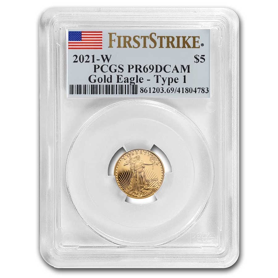 2021-W 1/10 oz Proof Gold Eagle (Type 1) PR-69 PCGS (FS)