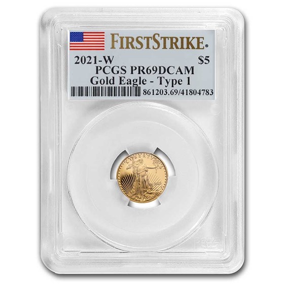 2021-W 1/10 oz Proof Gold Eagle (Type 1) PR-69 PCGS (FS) 2021-W 1/10 oz Proof Gold Eagle (Type 1) PR-69 PCGS (FS)