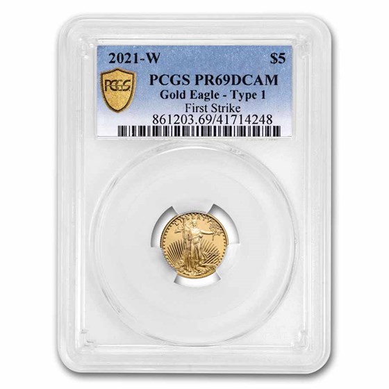 2021-W 1/10 oz Proof Gold Eagle (Type 1) PR-69 PCGS 2021-W 1/10 oz Proof Gold Eagle (Type 1) PR-69 PCGS