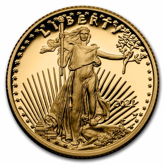 2021-W 1/4 oz Proof American Gold Eagle (Type 1) (Box & COA) 2021-W 1/4 oz Proof American Gold Eagle (Type 1) (Box & COA)