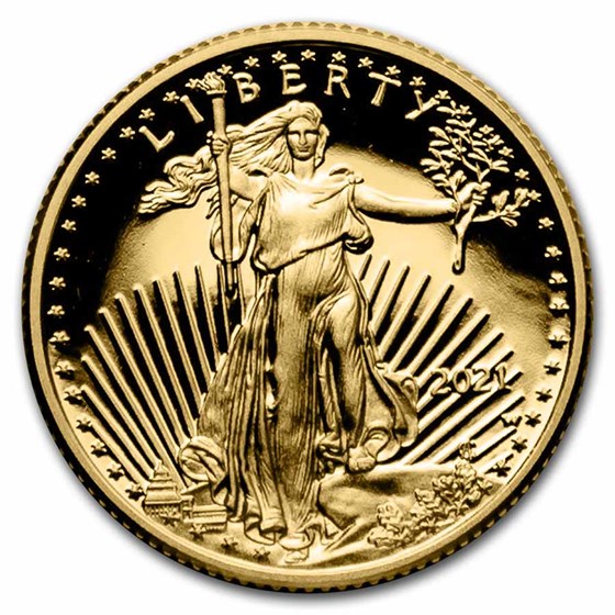 2021-W 1/4 oz Proof American Gold Eagle (Type 1) (Box & COA) 2021-W 1/4 oz Proof American Gold Eagle (Type 1) (Box & COA)