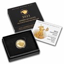 2021-W 1/4 oz Proof American Gold Eagle (Type 2) (Box & COA)