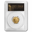 2021-W 1/4 oz Proof Gold Eagle (T2) PR-70 PCGS (FDI, Black Label)