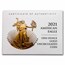 2021-W 1 oz Burnished Gold Eagle (Type 2) (w/Box & COA)