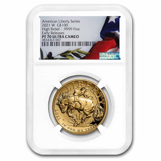 2021-W 1 oz HR American Liberty Gold PF-70 NGC (Early Releases) 2021-W 1 oz HR American Liberty Gold PF-70 NGC (Early Releases)