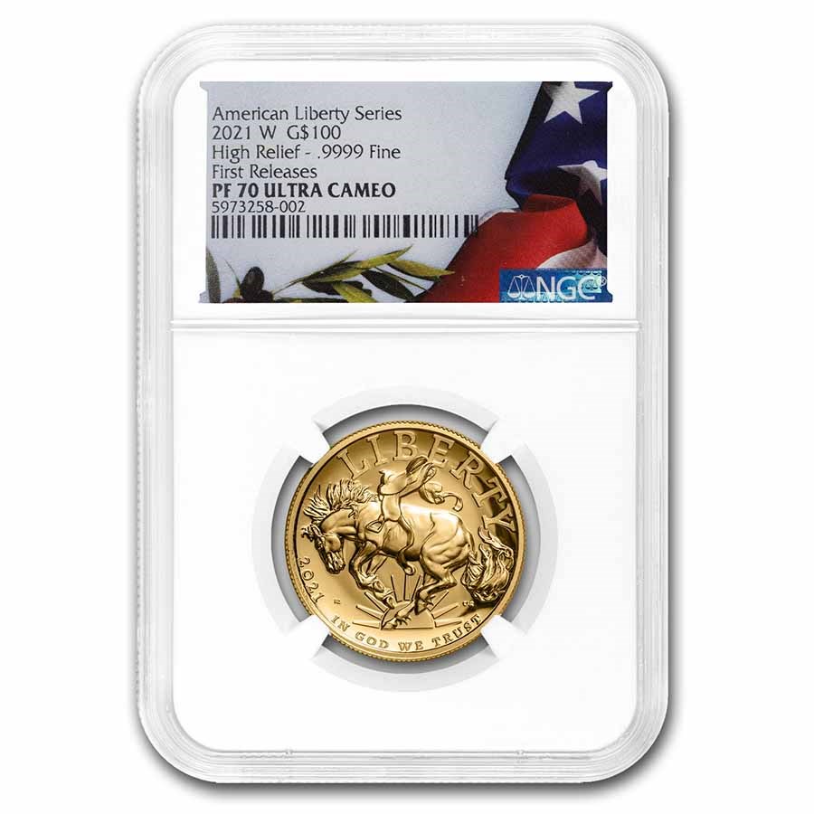 2021-W 1 oz HR American Liberty Gold PF-70 NGC (First Releases)