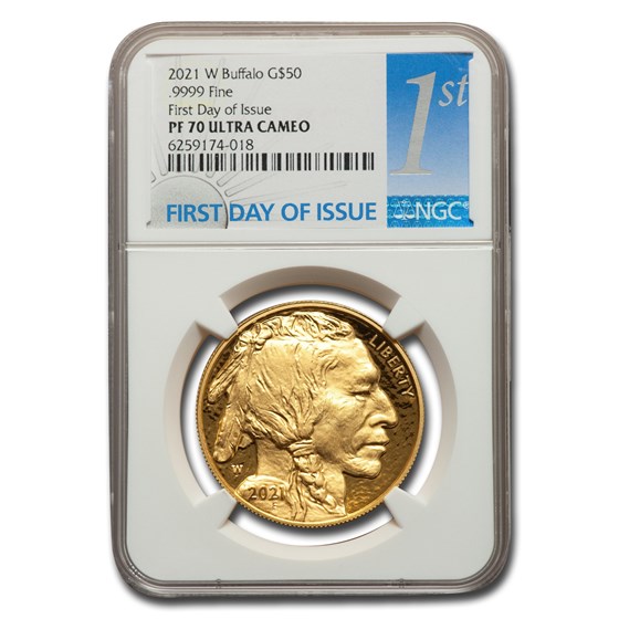 2021-W 1 oz Proof Gold Buffalo PF-70 NGC (First Day) 2021-W 1 oz Proof Gold Buffalo PF-70 NGC (First Day)