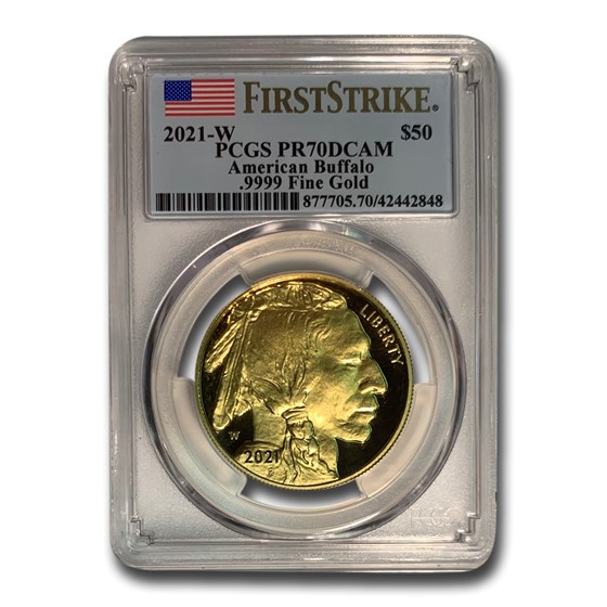 2021-W 1 oz Proof Gold Buffalo PR-70 PCGS (FS) 2021-W 1 oz Proof Gold Buffalo PR-70 PCGS (FS)