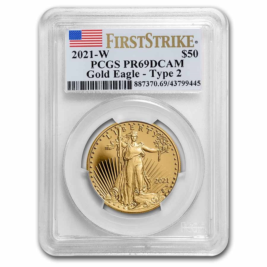 2021-W 1 oz Proof Gold Eagle (T2) PR-69 PCGS (FirstStrike®)