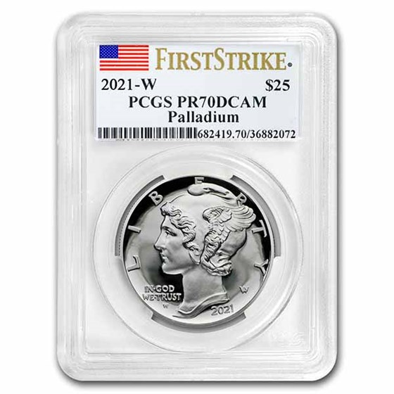 2021-W 1 oz Proof Palladium Eagle PR-70 DCAM PCGS (FirstStrike®) 2021-W 1 oz Proof Palladium Eagle PR-70 DCAM PCGS (FirstStrike®)