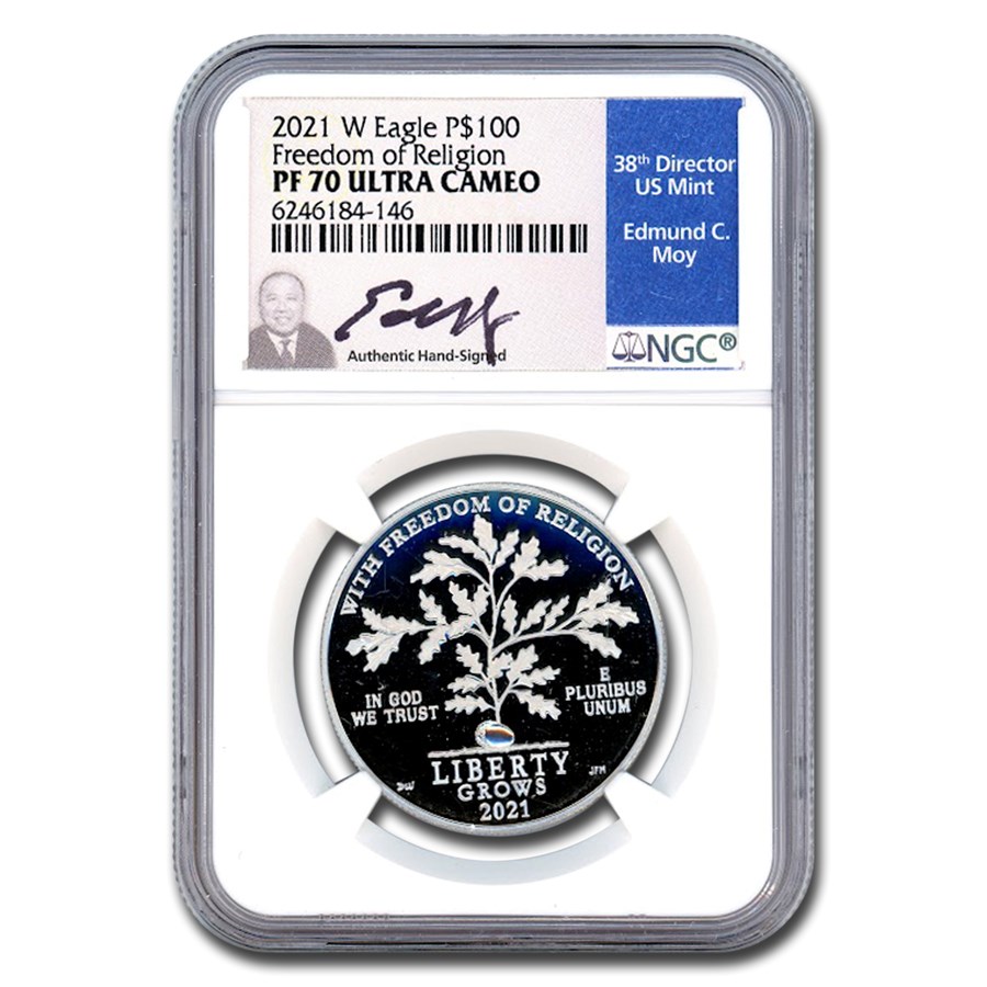2021-W 1 oz Proof Platinum Eagle PF-70 UCAM NGC (Moy)