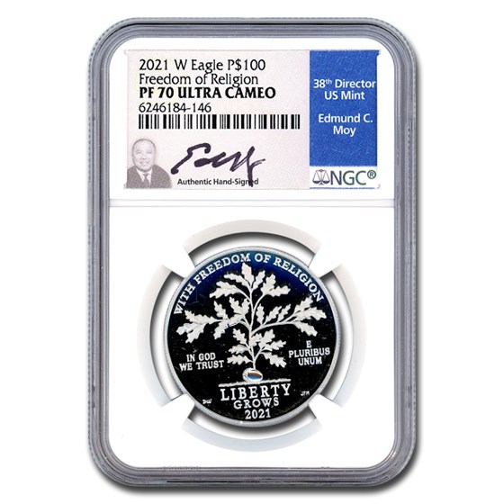 2021-W 1 oz Proof Platinum Eagle PF-70 UCAM NGC (Moy) 2021-W 1 oz Proof Platinum Eagle PF-70 UCAM NGC (Moy)