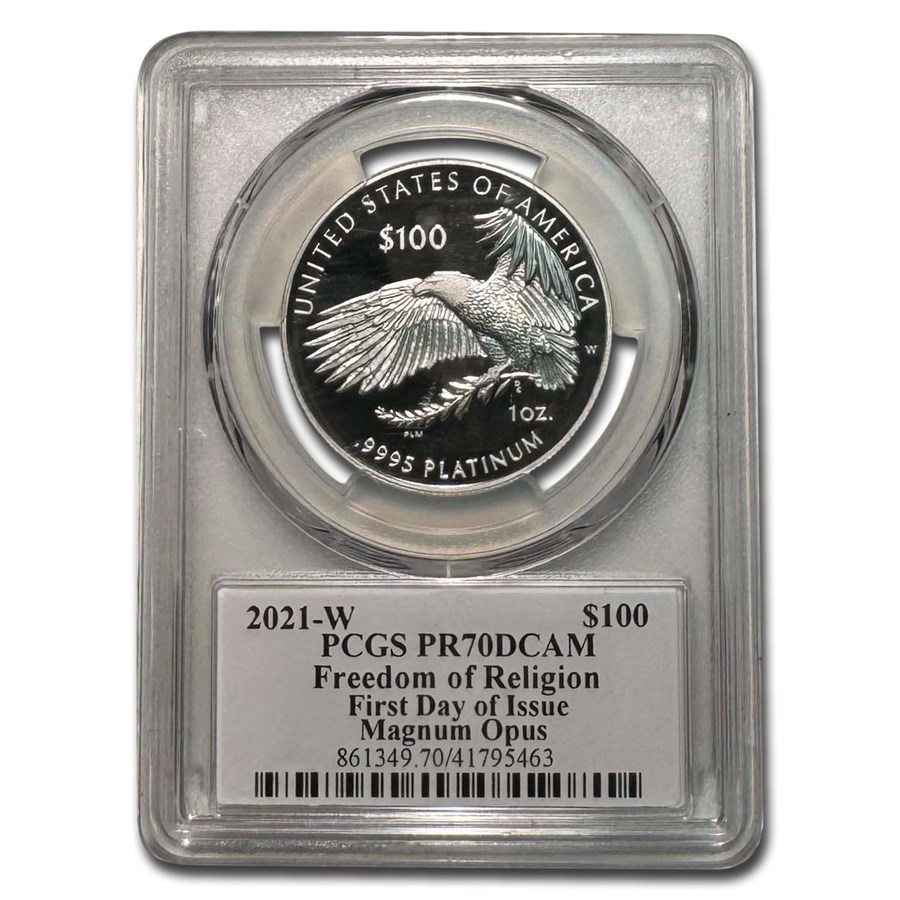 2021-W 1 oz Proof Platinum Eagle PR-70 PCGS (FDI, Magnum Opus)