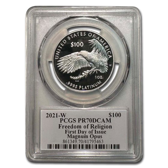 2021-W 1 oz Proof Platinum Eagle PR-70 PCGS (FDI, Magnum Opus) 2021-W 1 oz Proof Platinum Eagle PR-70 PCGS (FDI, Magnum Opus)